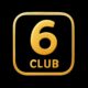 6 Club Lottery logo with bold number 6 and clean text layout